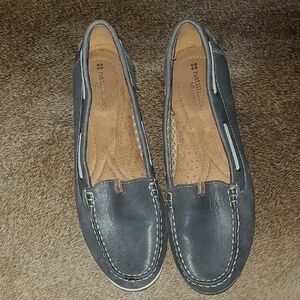 Nautica Gray Leather Loafers